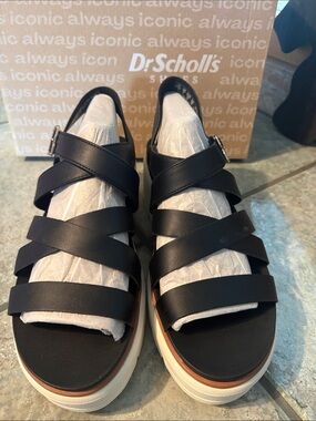 Dr. Scholl's nice max sun, black sandal NIB